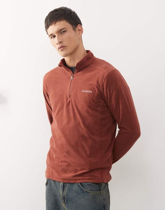 Columbia Klamath Range II half zip fleece in burgundy - Image 1