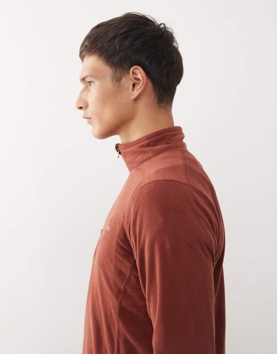 Columbia Klamath Range II half zip fleece in burgundy - Image 4