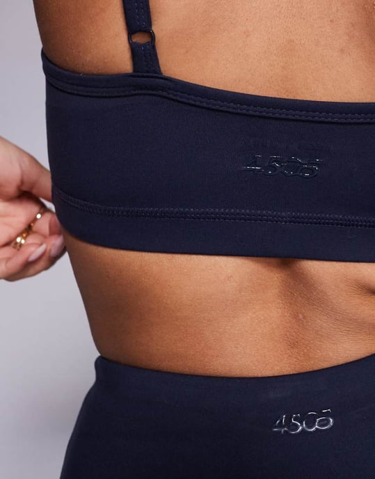 4505 Icon soft touch light support sports bra with adjustable straps in midnight navy - Image 3