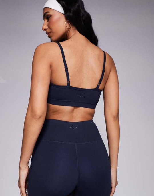 4505 Icon soft touch light support sports bra with adjustable straps in midnight navy - Image 4