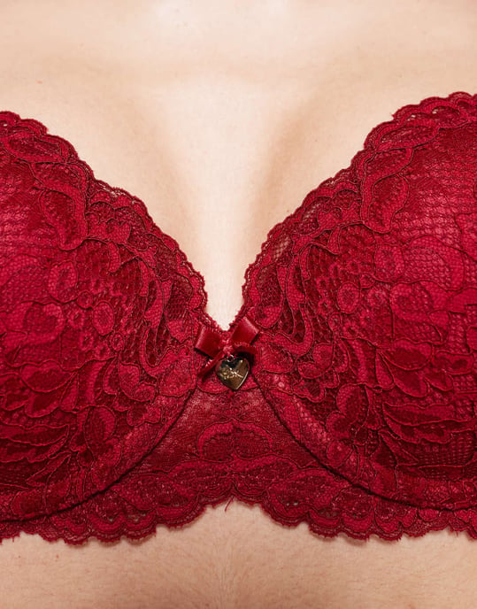 Boux Avenue Billie balconette bra in red - Image 3