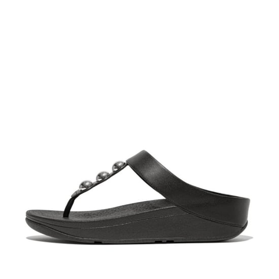 FitFlop Fino mirror-dome leather toe-post sandals - Image 2