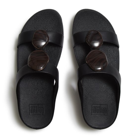 FitFlop Fino marbled-stone h-bar slides - Image 2