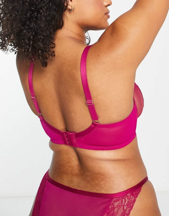 Dorina Curve Desiree spetsbh utan vaddering i fuchsiarosa - Image 2