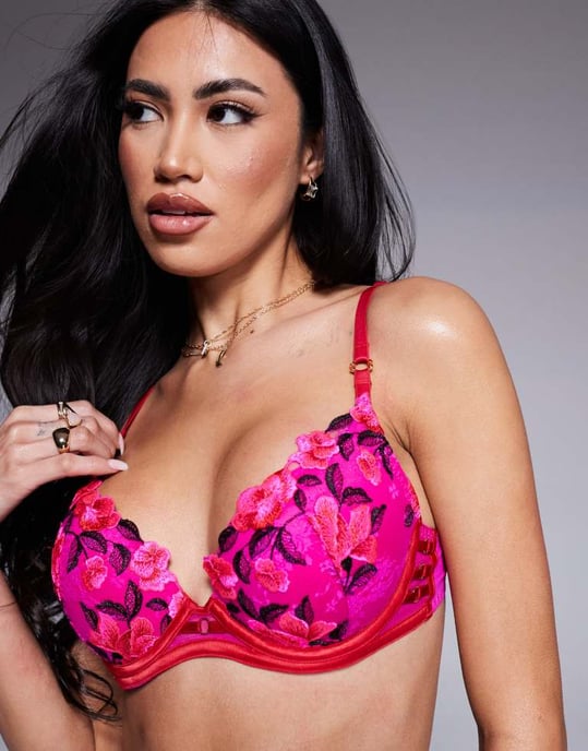 Ann Summers Everlasting Love vadderad urringad bh i stark rosa - Image 2