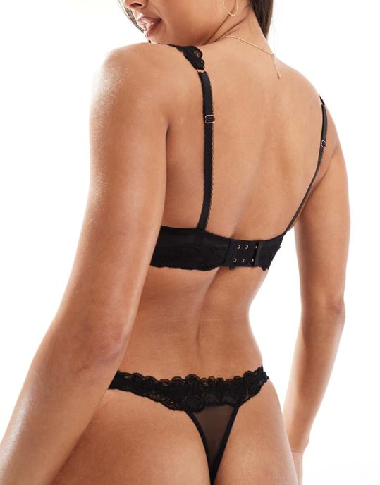 Boux Avenue Jordyn balkong-bh i svart - Image 2