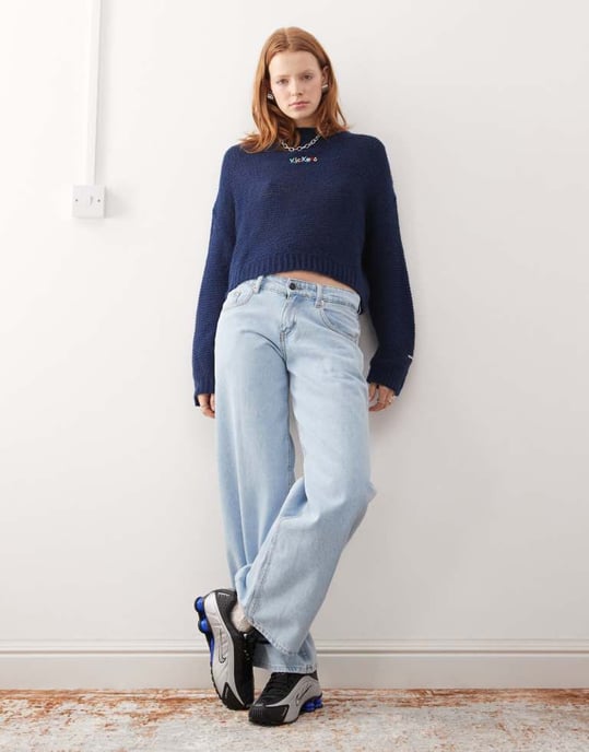 Kickers loose fit thin knit in navy - Image 2