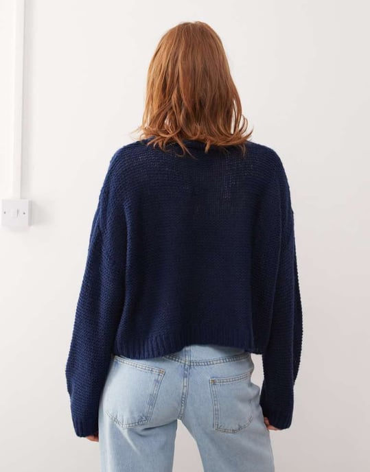 Kickers loose fit thin knit in navy - Image 3