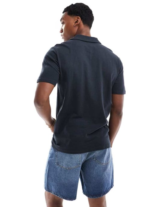 ONLY & SONS krage polo i marinblått - Image 4
