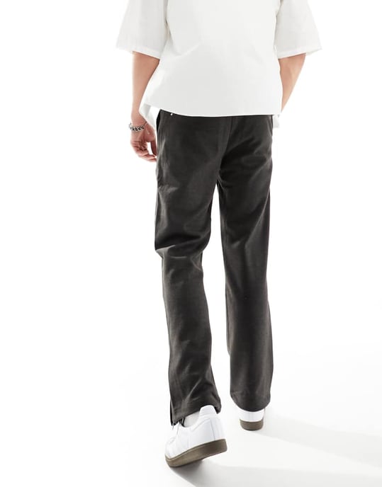 The Couture Club wool look smart joggers in black - Image 3