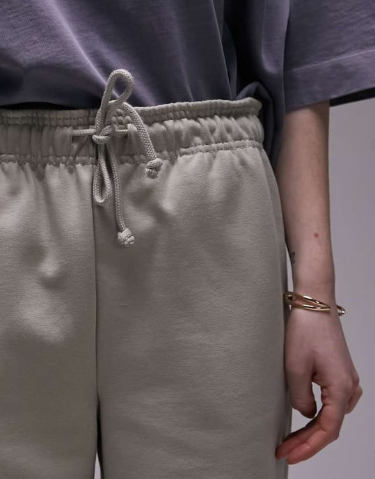 Topshop raka joggarbyxor i sand - Image 2