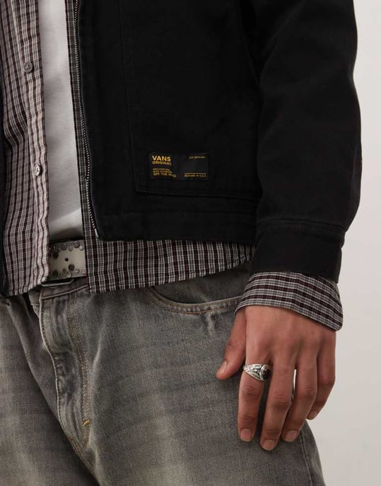 Vans mcavoy full zip station jacket in black - Image 4