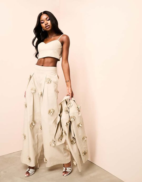 ASOS LUXE 3-delad bralette med kupa i sten - Image 3