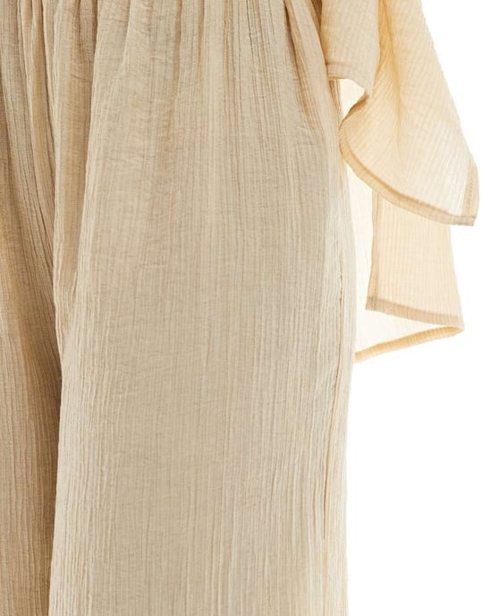 In The Style x Georgia Louise strukturerade vida byxor set i beige - Image 2