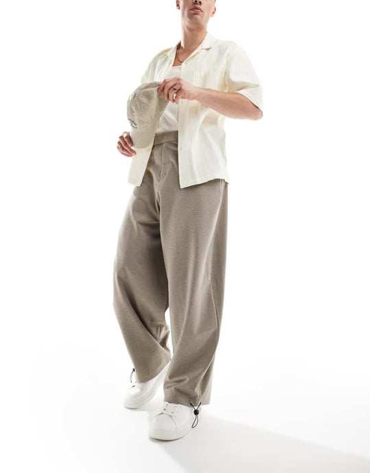 ASOS DESIGN smart vida byxor i brunt twill - Image 3