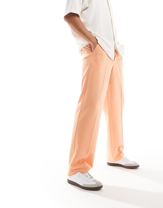 ASOS DESIGN smart vintage flare-byxor i orange - Image 2