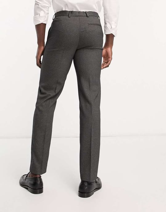 Ben Sherman bröllopskostymbyxor i svart rutigt - Image 2