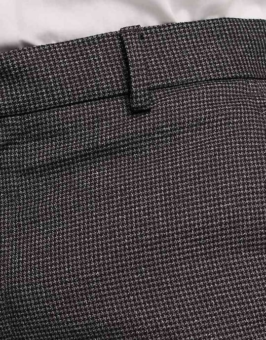 Ben Sherman bröllopskostymbyxor i svart rutigt - Image 4