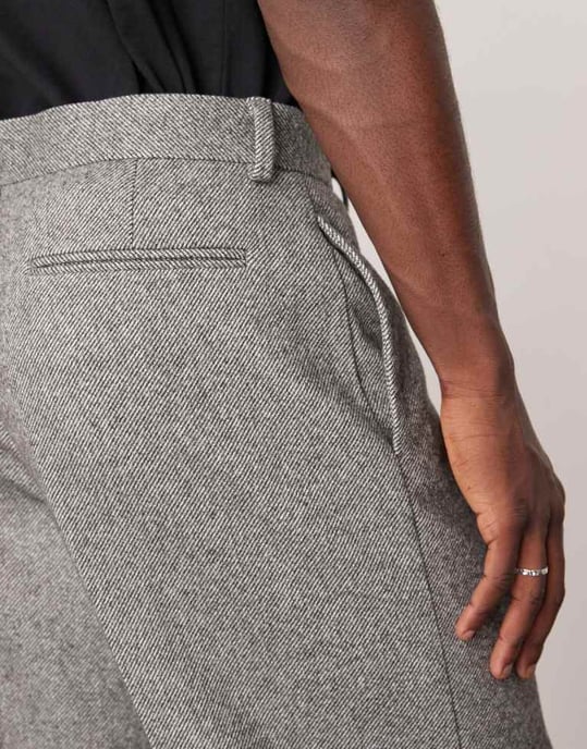 ASOS DESIGN tunga vida kostymbyxor i grått - Image 2