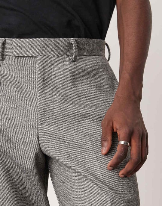 ASOS DESIGN tunga vida kostymbyxor i grått - Image 4