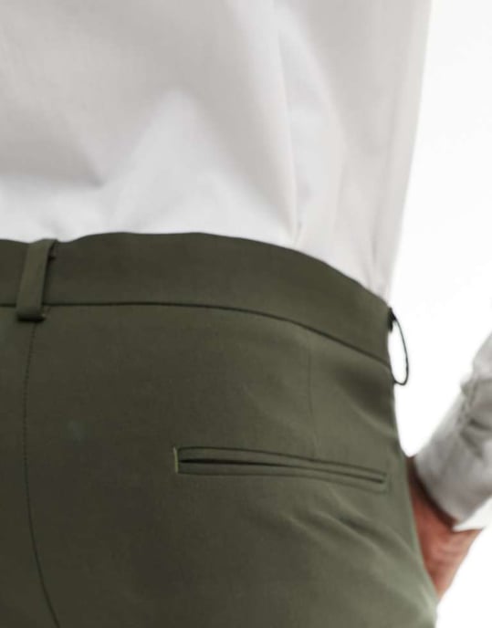 ASOS DESIGN super slim kostymbyxa i khaki - Image 3