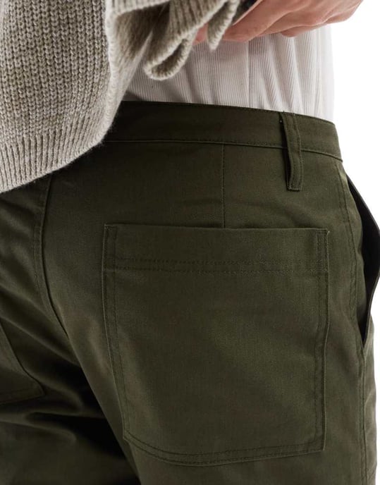 ASOS DESIGN snäva byxor i grön - Image 3