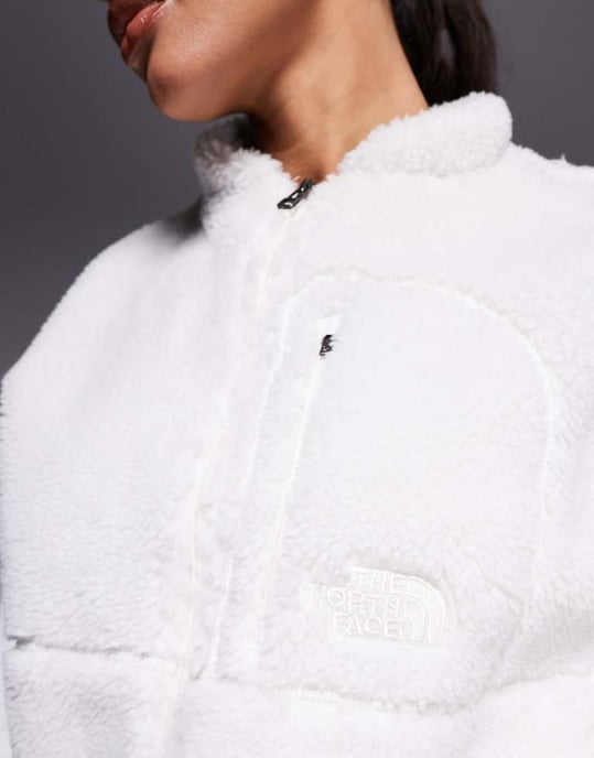 The North Face Extreme Pile full zip borg fleece jacket in off white - Image 3