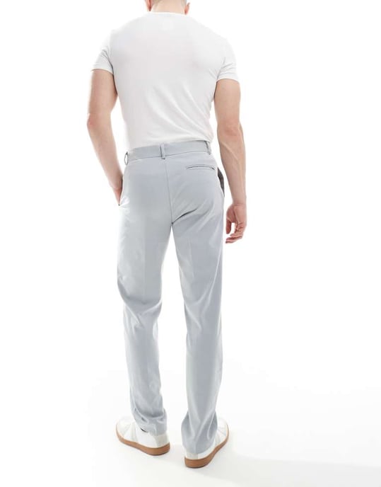 ASOS DESIGN smart slim fit byxor i grått - Image 3
