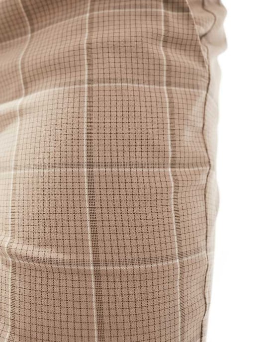 ASOS DESIGN smart skinny byxor i stenfärgad rutig mönster - Image 2