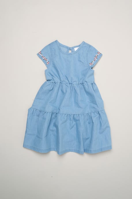 2-Pack Floral Print and Chambray Dresses - Image 4