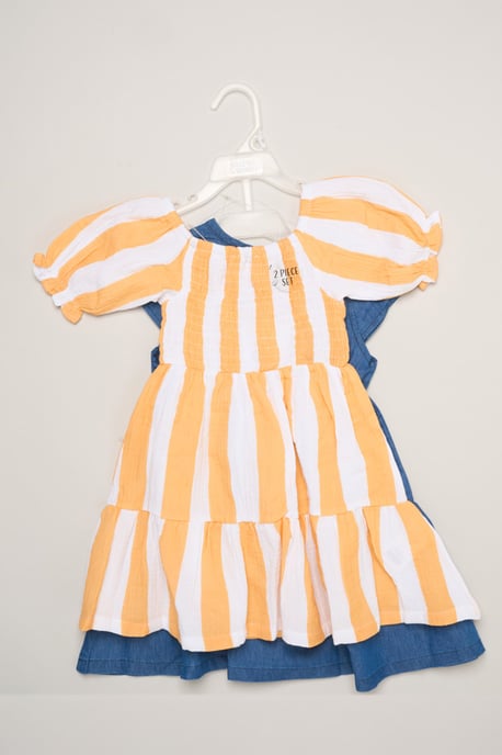 2-Pack Stripe and Chambray Dresses - Image 2
