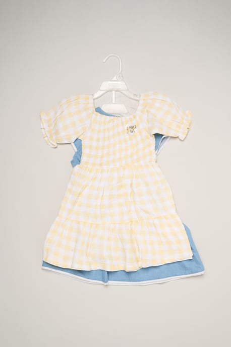 2-Pack Gingham and Chambray Dresses - Image 2