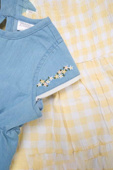 2-Pack Gingham and Chambray Dresses - Image 3