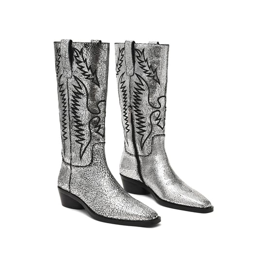 Leather Trevi Boot Silvers - Image 2