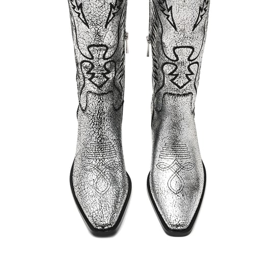 Leather Trevi Boot Silvers - Image 4