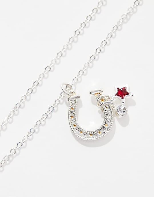 WFTW hängande hästsko-halsband i silver - Image 2
