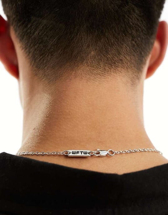 WFTW hängande hästsko-halsband i silver - Image 3