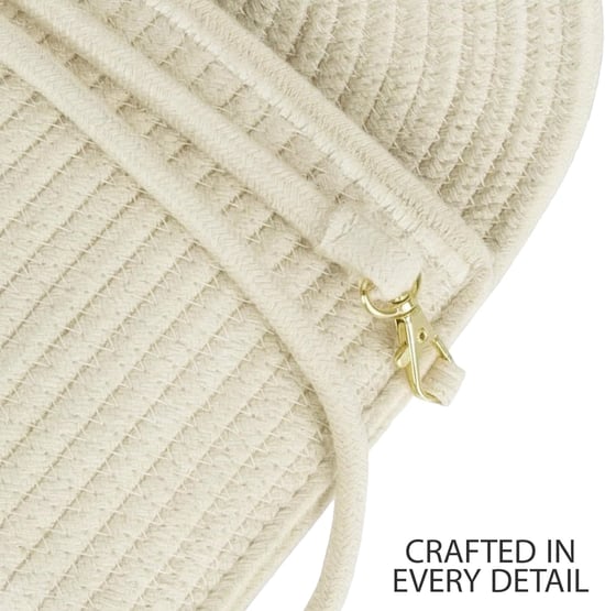 Ladies Minimalist Envelope Crossbody Bag, Woven Straw Clutch Bag in White - Image 6