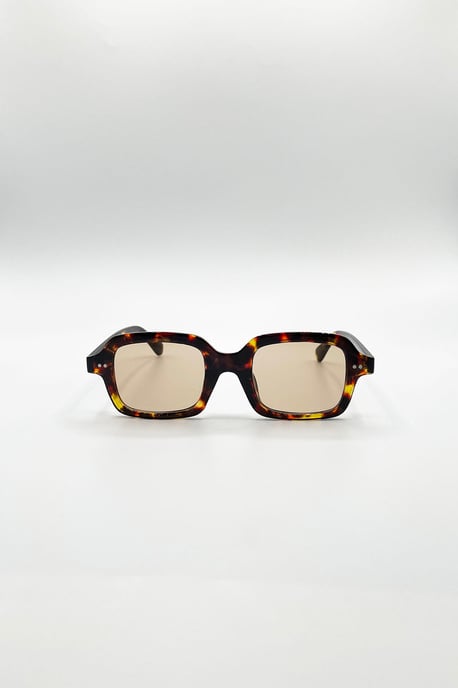 Bold Square Sunglasses In Tortoiseshell - Image 1