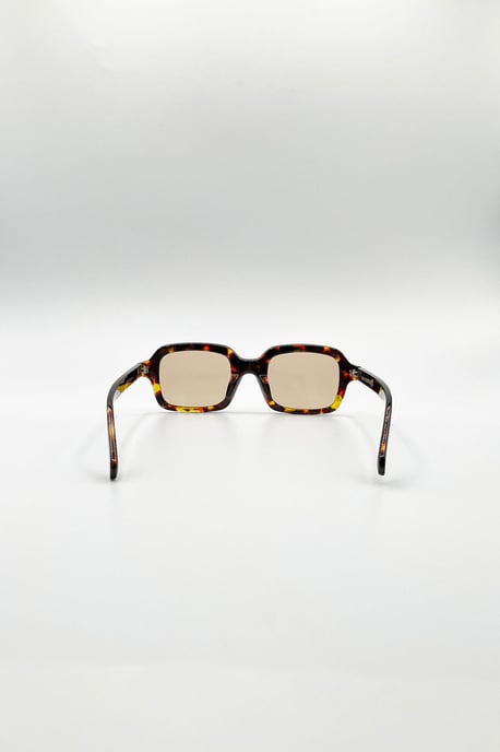 Bold Square Sunglasses In Tortoiseshell - Image 4
