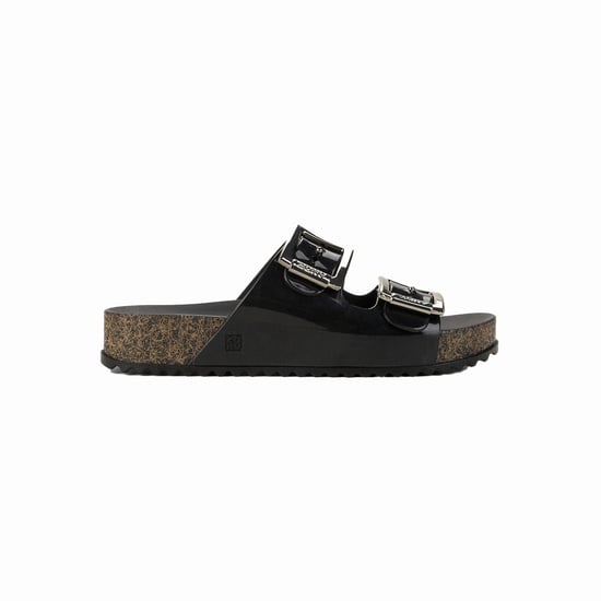 Zaxy Womens Partner Slide III Fem Black/Cork - Image 4