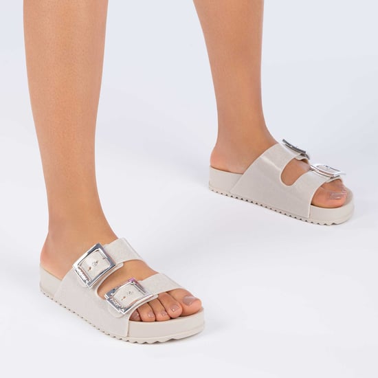 Zaxy Womens Partner Slide New Ad Glitter Off White - Image 3