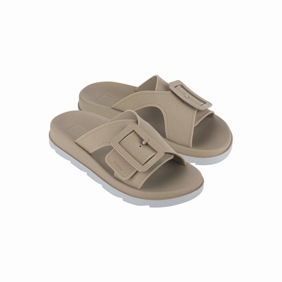 Zaxy Womens Vibe Slide Ad Beige - Image 1
