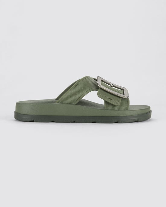 Zaxy Womens Vibe Slide Ad Green - Image 4