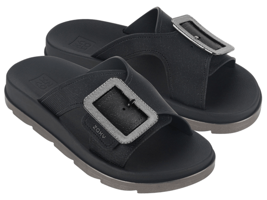Zaxy Womens Vibe Slide Ad Black - Image 1