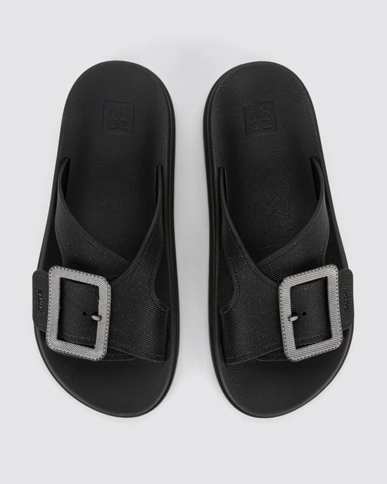 Zaxy Womens Vibe Slide Ad Black - Image 3
