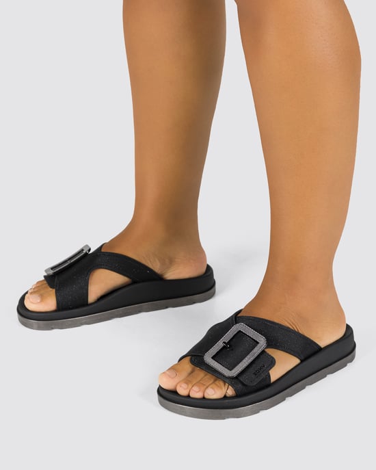 Zaxy Womens Vibe Slide Ad Black - Image 4
