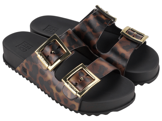 Zaxy Womens Partner Slide New Ad Brown/ Turtle - Image 1