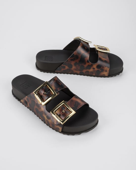 Zaxy Womens Partner Slide New Ad Brown/ Turtle - Image 3