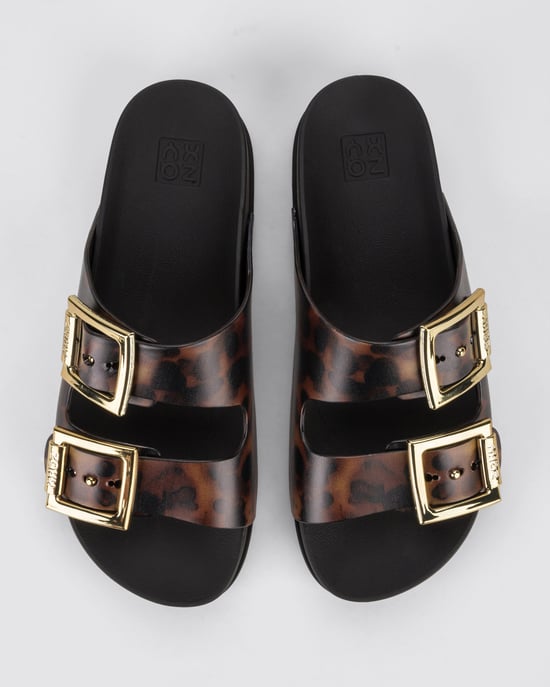 Zaxy Womens Partner Slide New Ad Brown/ Turtle - Image 4